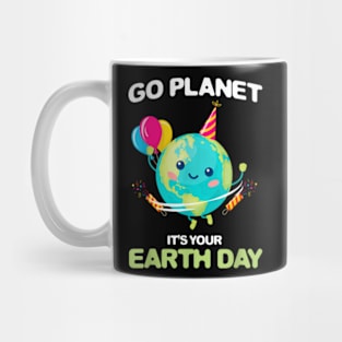 Go Planet Its Your Earth Day 2024 Teacher Kids Cute Earth Mug